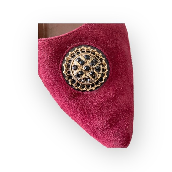 Vintage 60’s: Rosina Ferragamo Schiavone ⍟ Crystal Medallion Low Heels Pumps ⍟ 6 - Picture 5 of 16